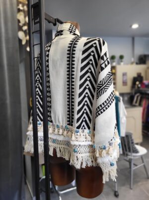 ΣΑΚΑΚΙ BOHO – ΑΣΠΡΟΜΑΥΡΟ